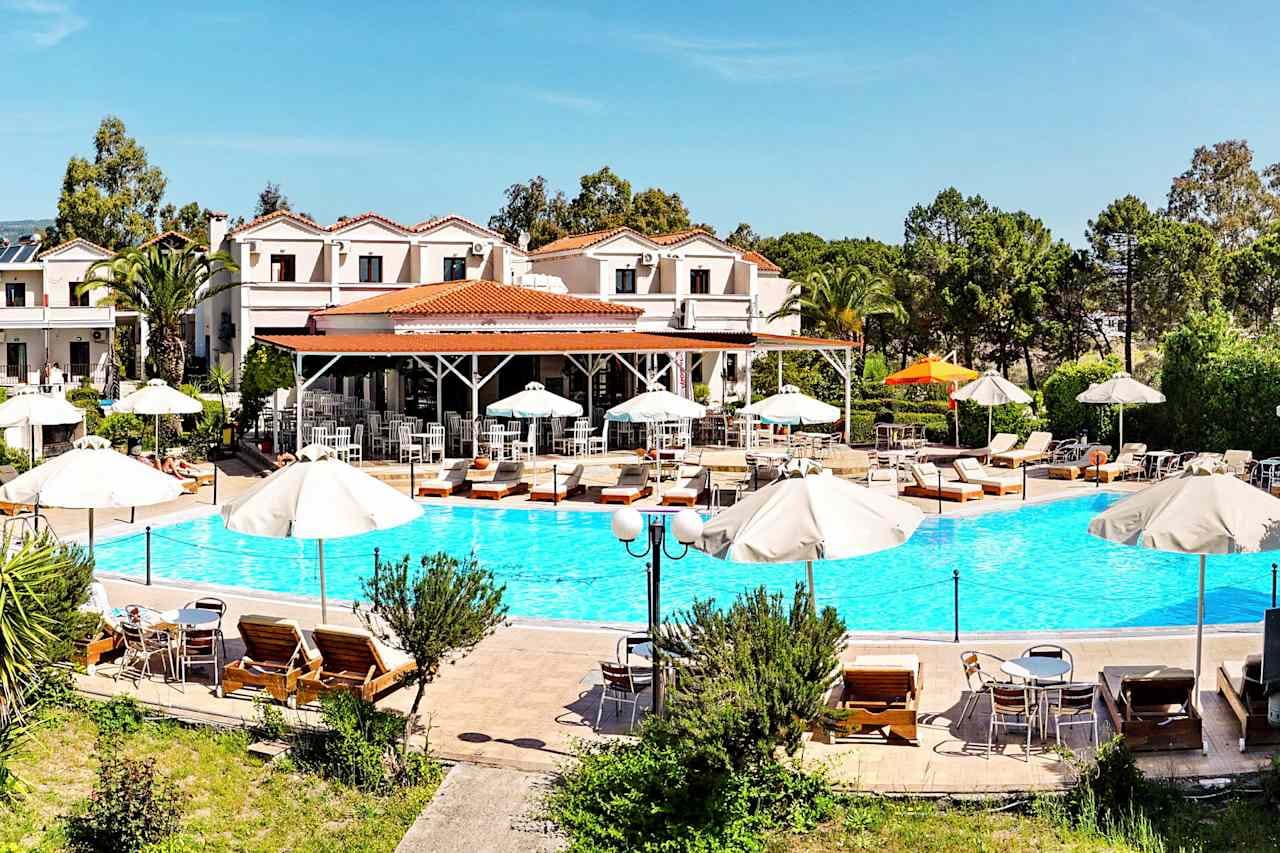 Pasiphae Hotel at Skala Kallonis of Lesvos islnad in Greece