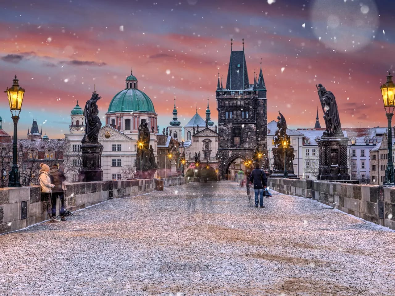 Julemarkeder i Prag med tog